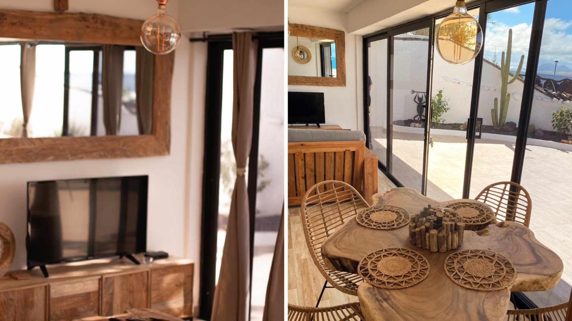 Bungalow Allende Famara Con Piscina Privada Y Ac Экстерьер фото